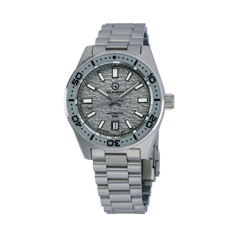 Islander Northport Automatic Dive Watch with Grey Wave Dial #ISL-257