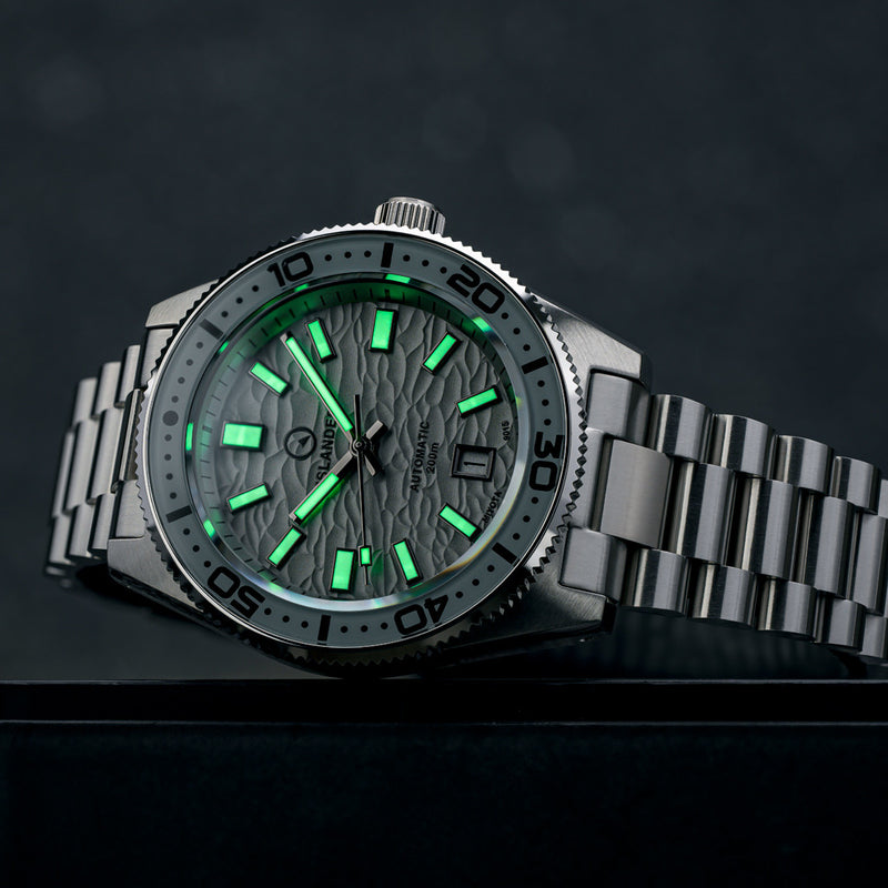 Islander Northport Automatic Dive Watch with Grey Wave Dial #ISL-257