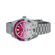 Islander Northport Automatic Dive Watch with Pink and White Ripple Dial #ISL-258