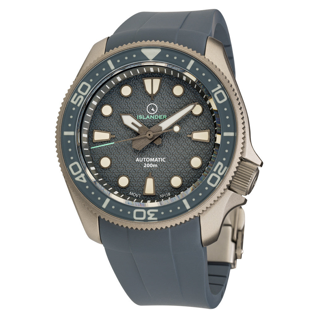 Islander Sands Point Titanium Diver with Grey Whale Tail Dial #ISL
