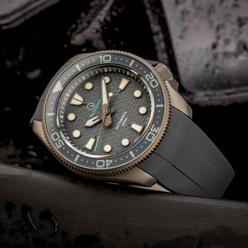 Islander Sands Point Titanium Diver with Grey Whale Tail Dial #ISL-259
