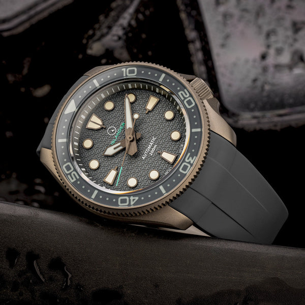 Islander Sands Point Titanium Diver with Grey Whale Tail Dial #ISL-259