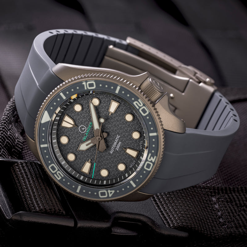 Islander Sands Point Titanium Diver with Grey Whale Tail Dial #ISL-259
