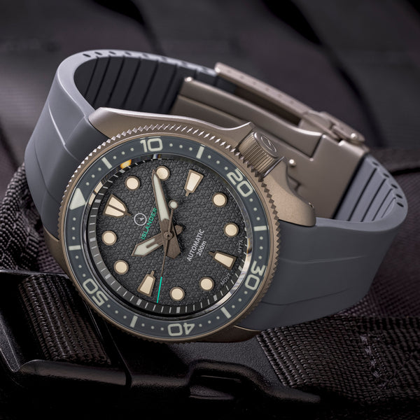 Islander Sands Point Titanium Diver with Grey Whale Tail Dial #ISL-259