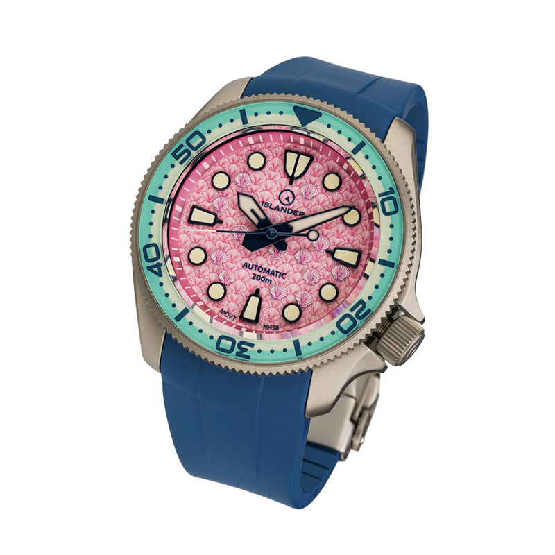 Islander Sands Point Titanium Diver with Pink Shell Dial #ISL-260