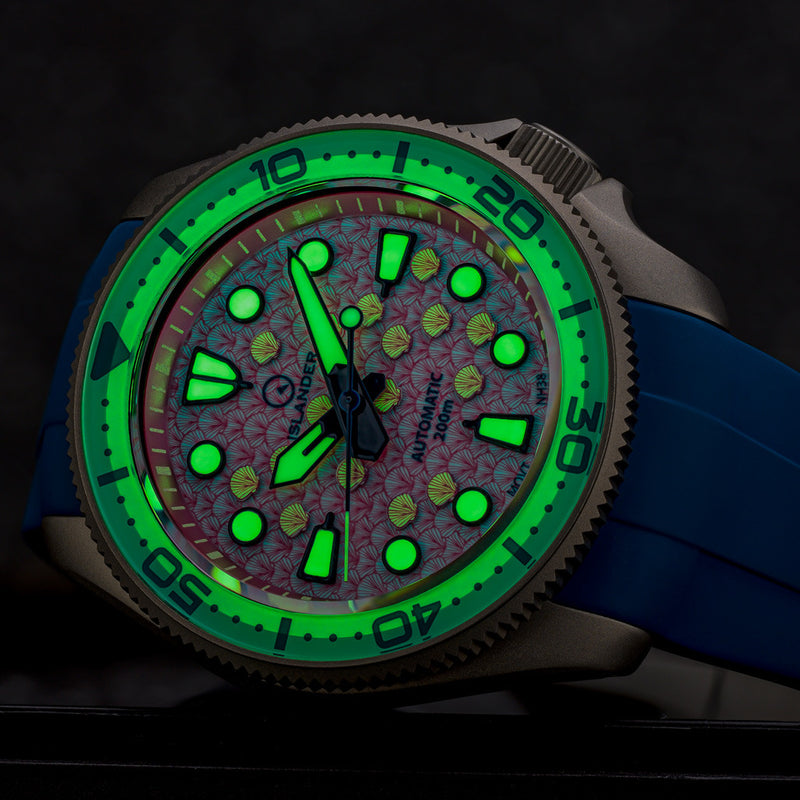 Islander Sands Point Titanium Diver with Pink Shell Dial #ISL-260