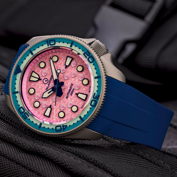 Islander Sands Point Titanium Diver with Pink Shell Dial #ISL-260