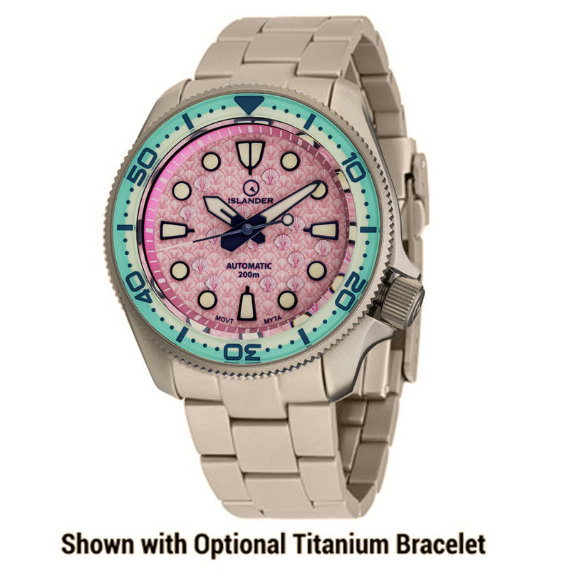 Islander Sands Point Titanium Diver with Pink Shell Dial #ISL-260