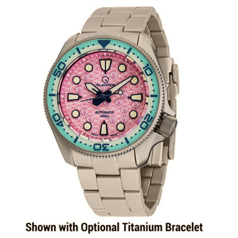 Islander Sands Point Titanium Diver with Pink Shell Dial #ISL-260