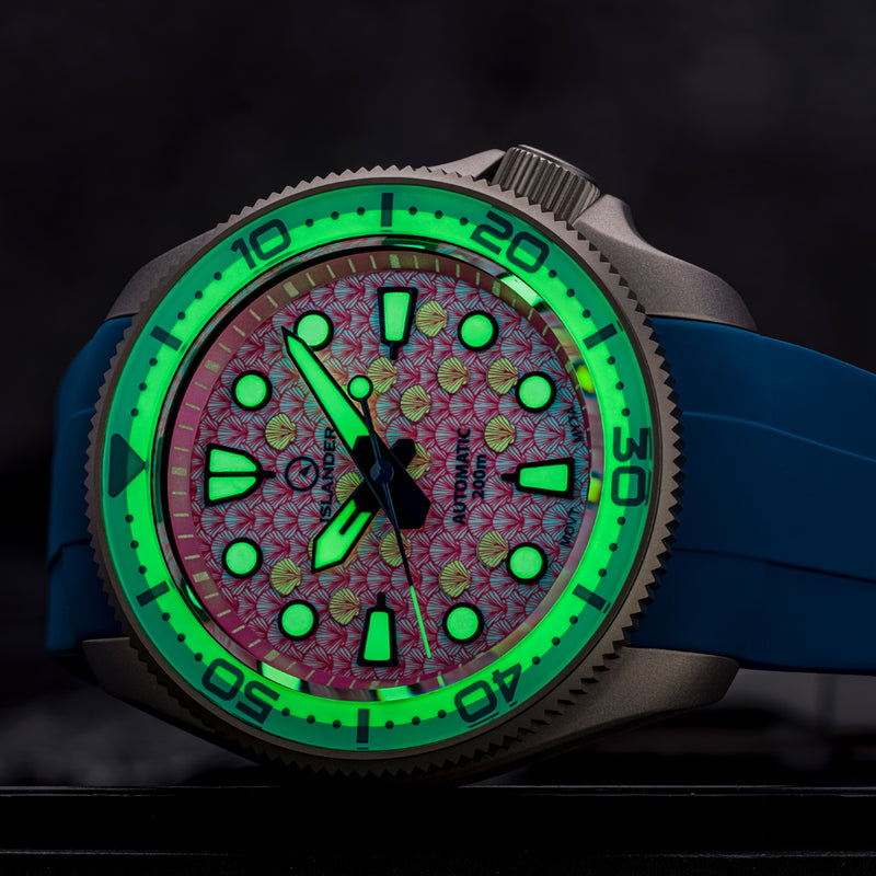 Islander Sands Point Titanium Diver with Pink Shell Dial #ISL-260