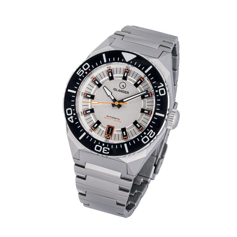 Islander Kings Point Dive Watch with Metallic White Dial #ISL-269