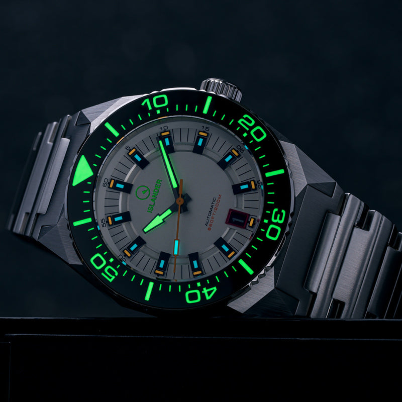 Islander Kings Point Dive Watch with Metallic White Dial #ISL-269