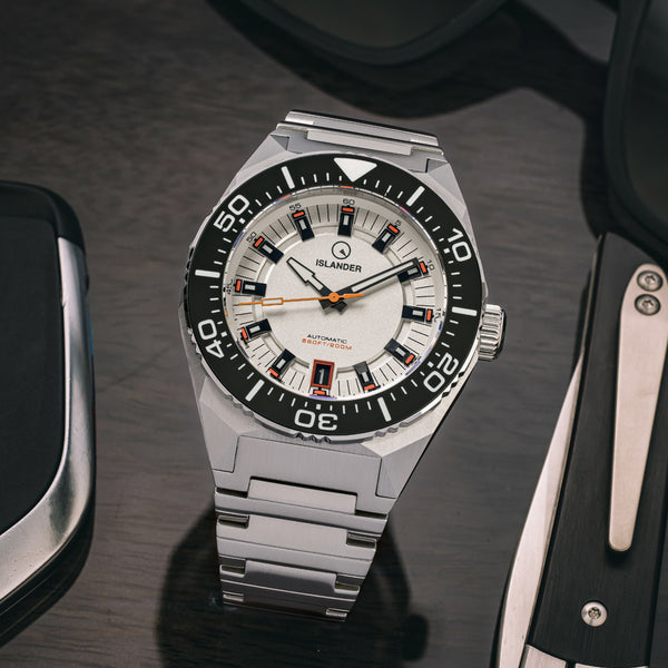 Islander Kings Point Dive Watch with Metallic White Dial #ISL-269