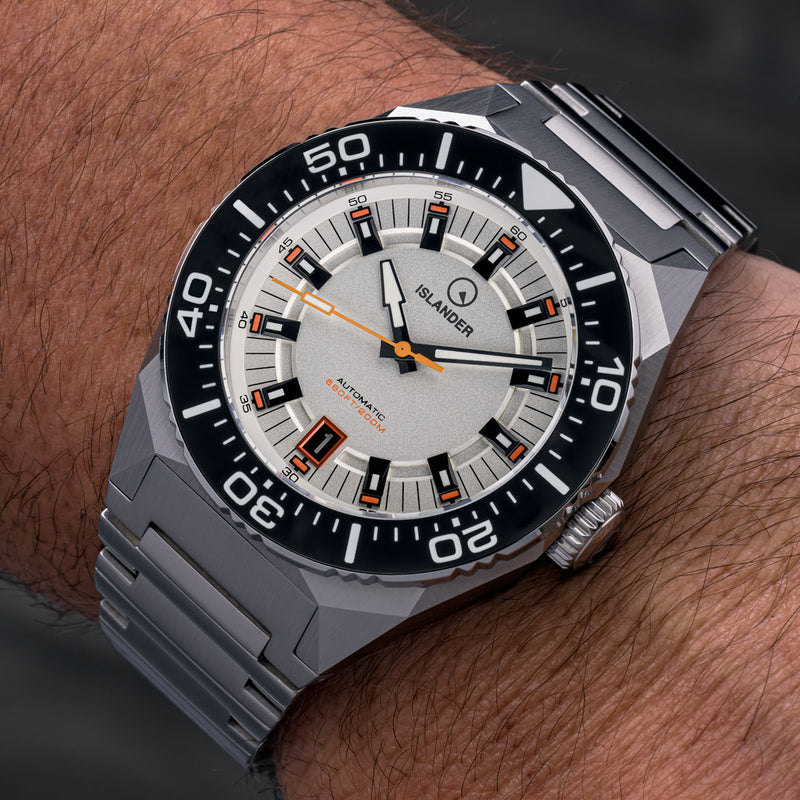Islander Kings Point Dive Watch with Metallic White Dial #ISL-269