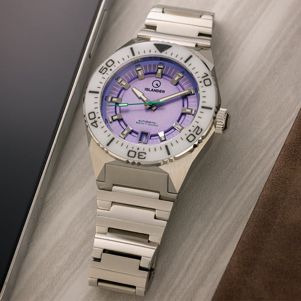 Islander Kings Point Dive Watch with Lavender Dial #ISL-272