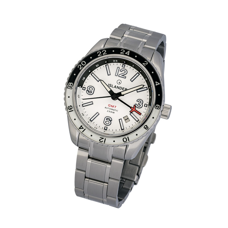 Islander Republic Traveler GMT Watch with White Dial #ISL-275
