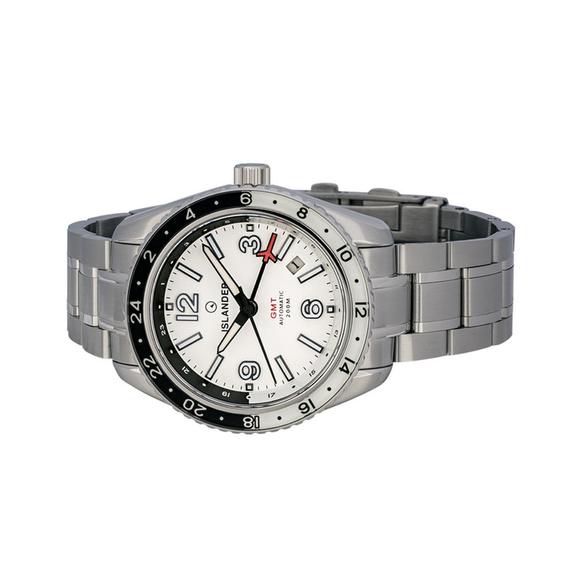 Islander Republic Traveler GMT Watch with White Dial #ISL-275