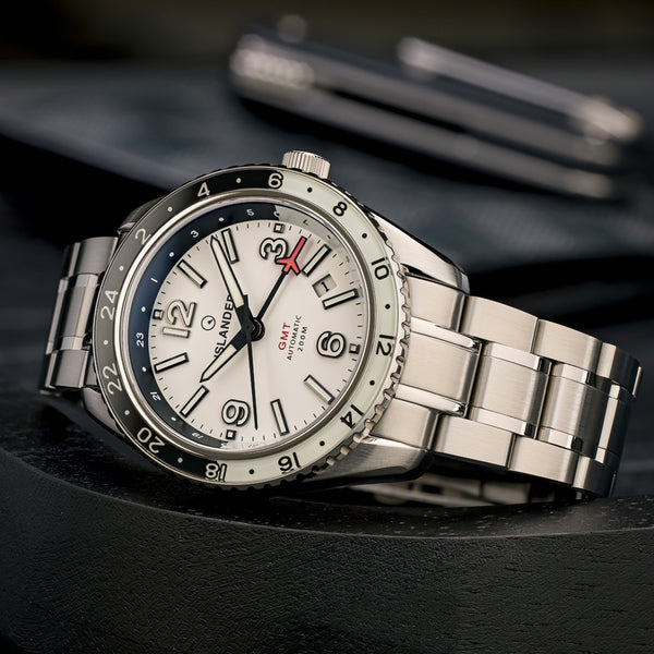 Islander Republic Traveler GMT Watch with White Dial #ISL-275