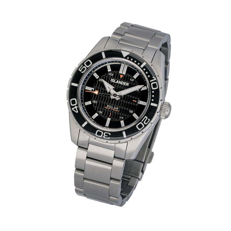 Islander Saltaire 38mm Solar Dive Watch with Ink Black Dial #ISL-278