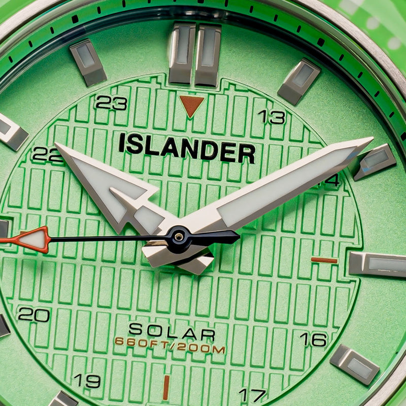 Islander Saltaire 38mm Solar Dive Watch with Mint Green Dial #ISL-280