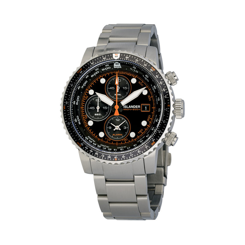 Islander Calverton Flight Chronograph Alarm Watch with Black Dial #ISL-282