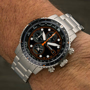 Islander Calverton Flight Chronograph Alarm Watch with Black Dial #ISL-282