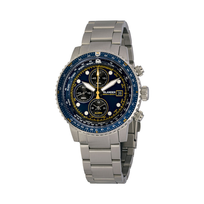 Islander Calverton Flight Chronograph Alarm Watch with Blue Dial #ISL-283