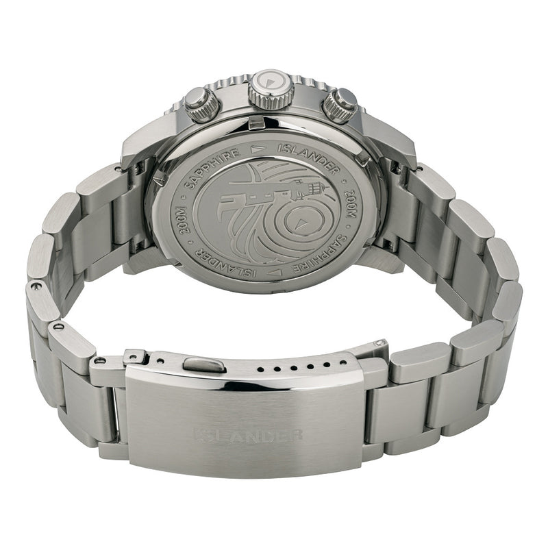 Islander Calverton Flight Chronograph Alarm Watch with White Dial #ISL-284