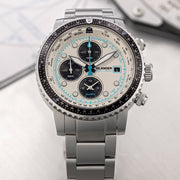 Islander Calverton Flight Chronograph Alarm Watch with White Dial #ISL-284