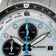 Islander Calverton Flight Chronograph Alarm Watch with White Dial #ISL-284