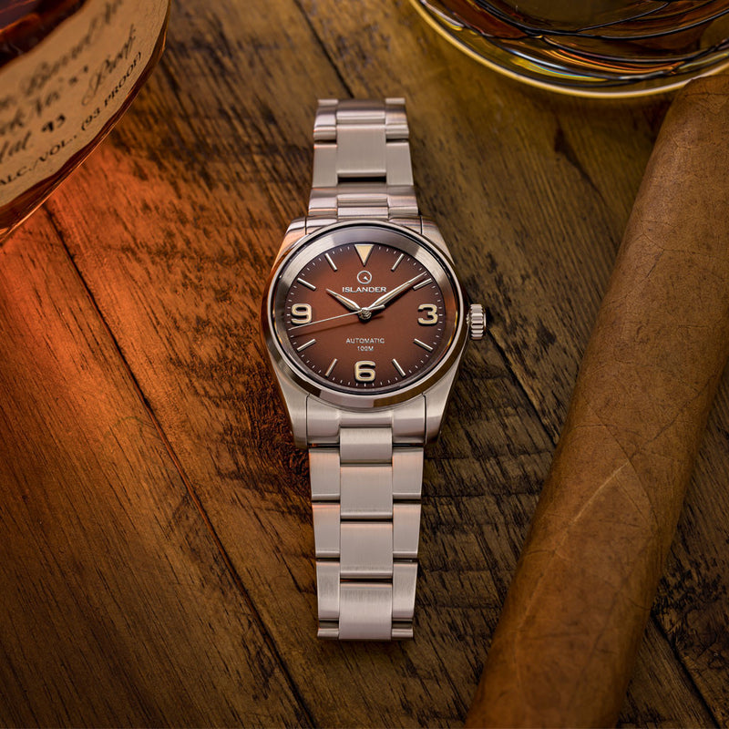 Islander Manhasset 36mm Automatic Watch with Tropic Dial #ISL-286
