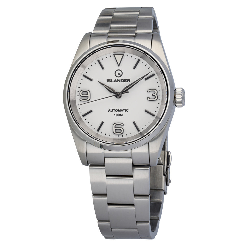 【美品】アイランダー Manhasset36mm 自動巻き（ISL-287） Islander Manhasset 36mm Automatic Watch with Pure White Dial #ISL