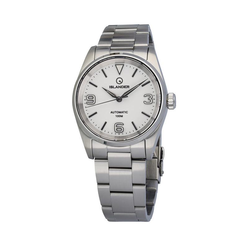 Islander Manhasset 36mm Automatic Watch with Pure White Dial #ISL-287