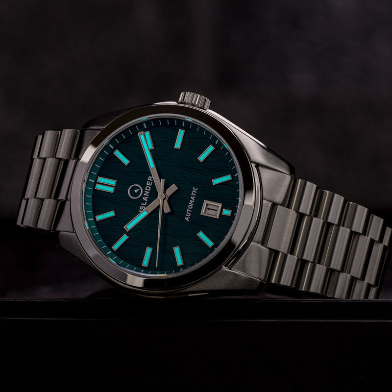 Islander Upper Brookville Automatic Dress Watch with Hunter Green Dial #ISL-288