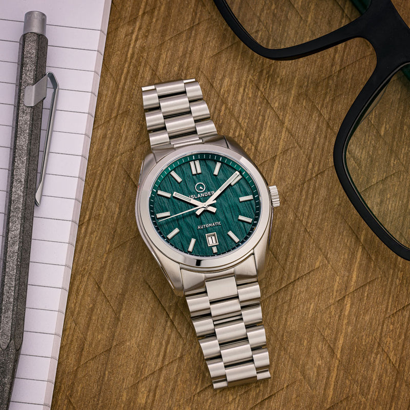 Islander Upper Brookville Automatic Dress Watch with Hunter Green Dial #ISL-288