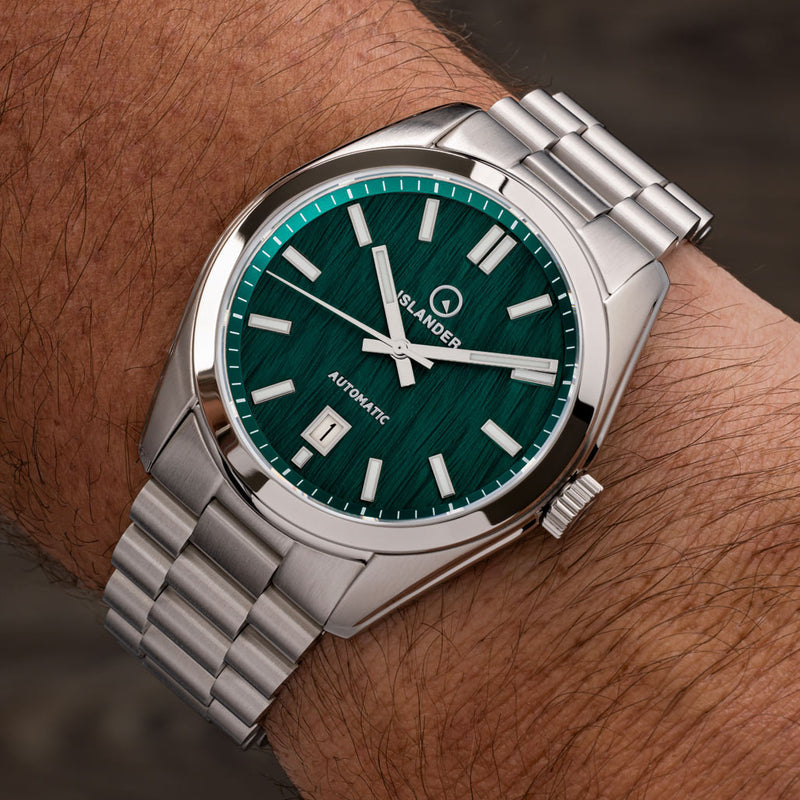 Islander Upper Brookville Automatic Dress Watch with Hunter Green Dial #ISL-288