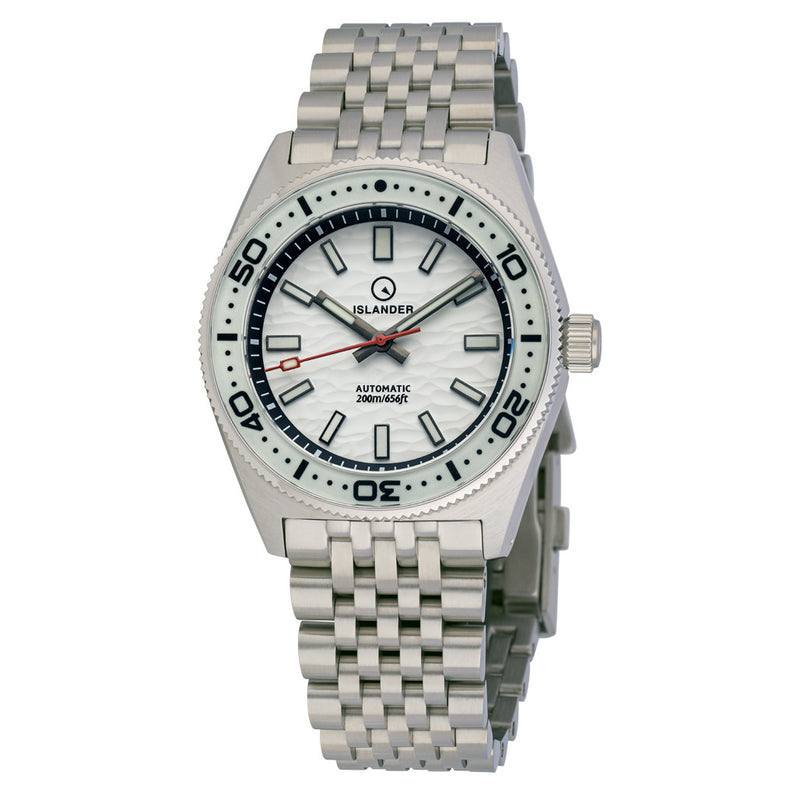 Islander Northport 37mm Automatic Watch with White Ripple Dial #ISL-290