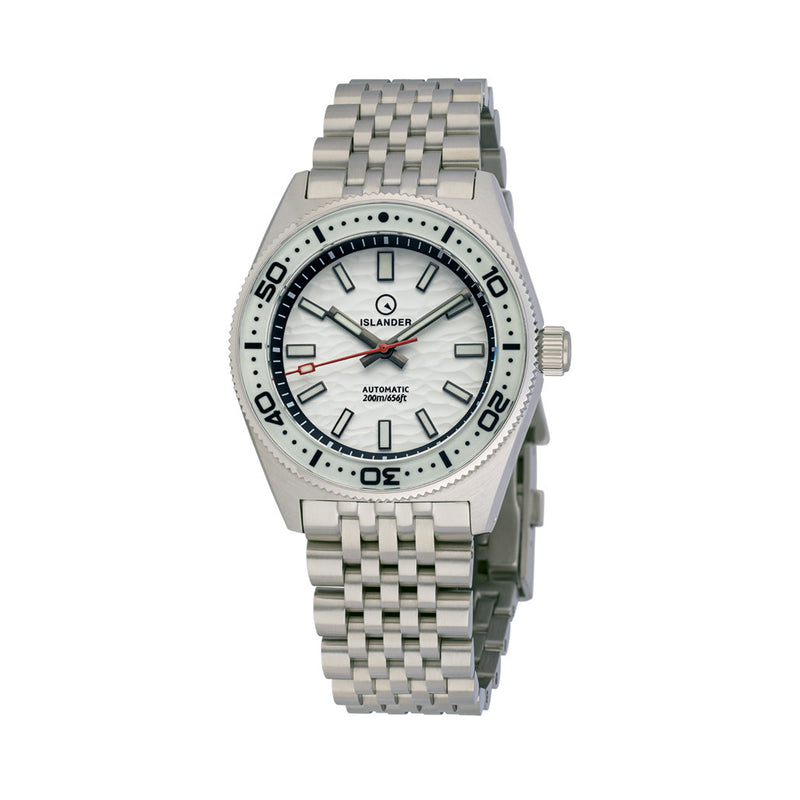 Islander Northport 37mm Automatic Watch with White Ripple Dial #ISL-290