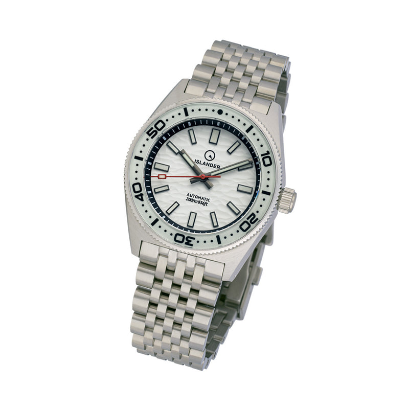 Islander Northport 37mm Automatic Watch with White Ripple Dial #ISL-290