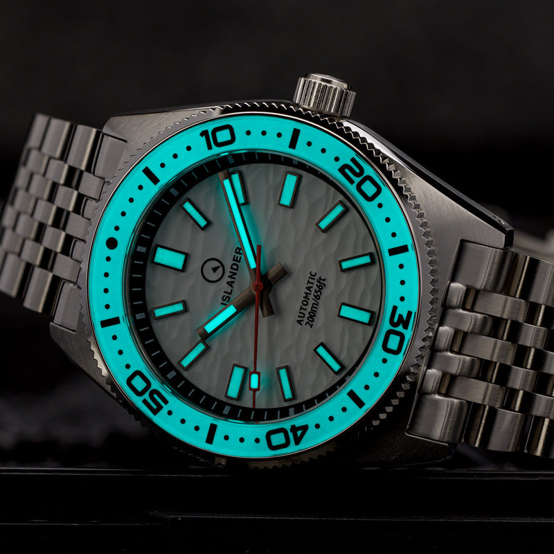Islander Northport 37mm Automatic Watch with White Ripple Dial #ISL-290