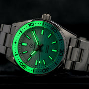 Islander Northport 37mm Automatic Watch with Seafoam Green and White Ripple Dial #ISL-292