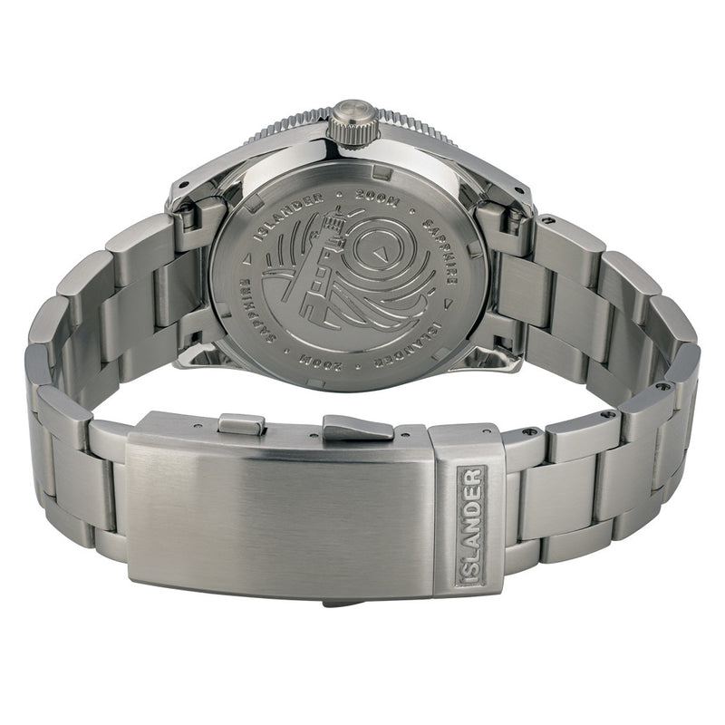 Islander Northport 37mm Automatic Watch with White and Ocean Blue Ripple Fume Dial #ISL-293