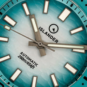 Islander Northport 37mm Automatic Watch with White and Ocean Blue Ripple Fume Dial #ISL-293