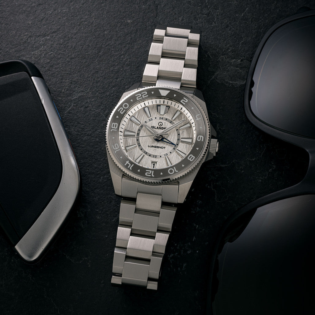 時計 ER x LUMESHOT automatic Islander x LUMESHOT Glacier GMT Automatic Limited Edition Watch