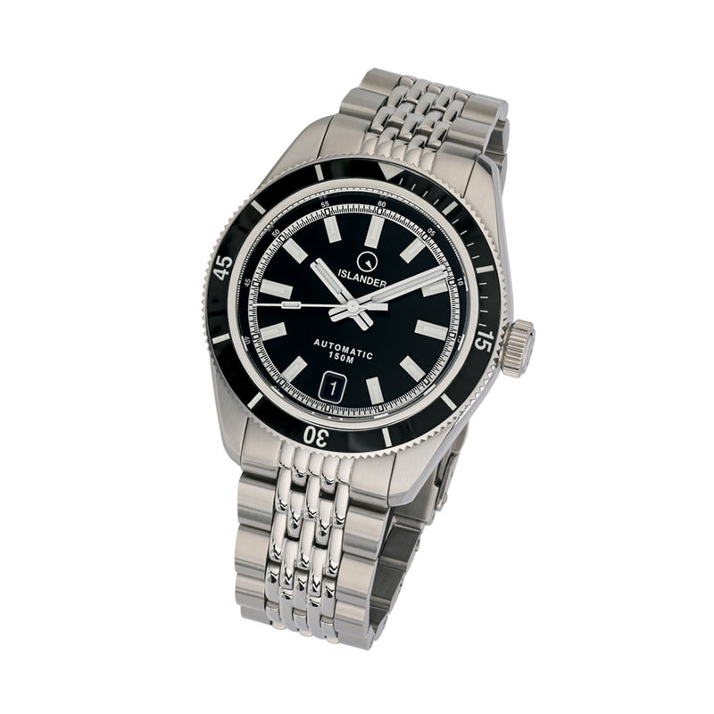 Islander Port Jefferson Skin Diver Automatic Watch with Ink Black Dial #ISL-296