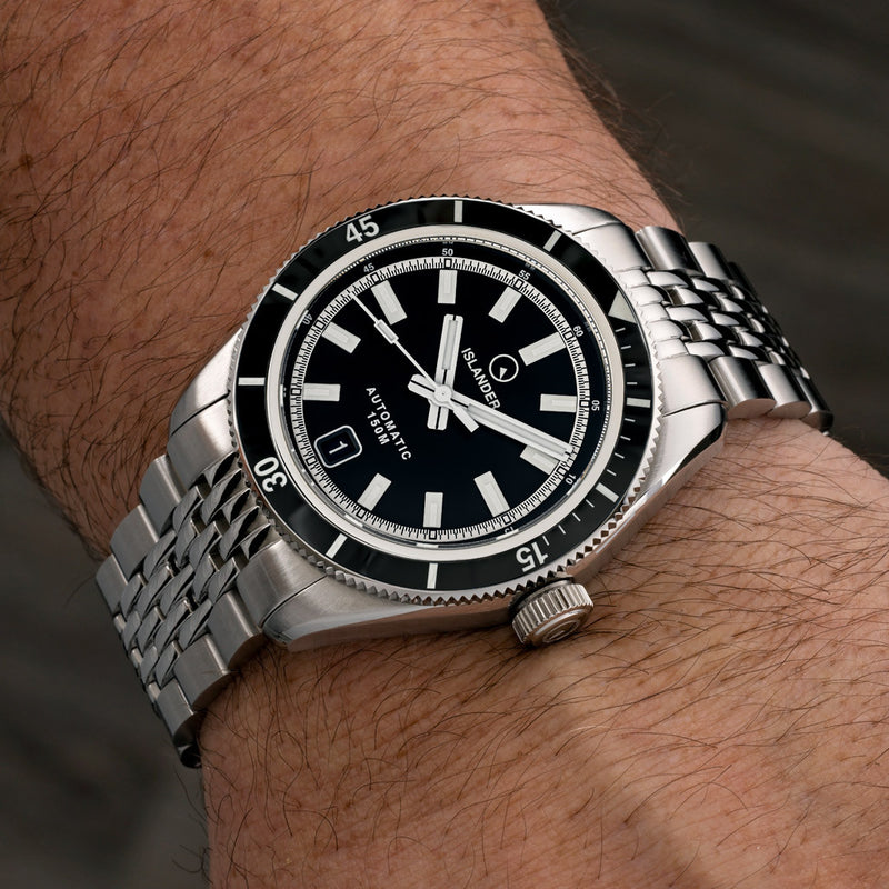 Islander Port Jefferson Skin Diver Automatic Watch with Ink Black Dial #ISL-296