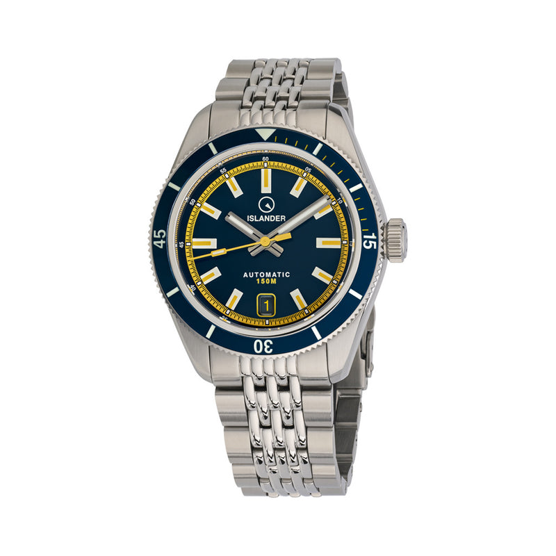 Islander Port Jefferson Skin Diver Automatic Watch with Navy Blue Dial #ISL-297