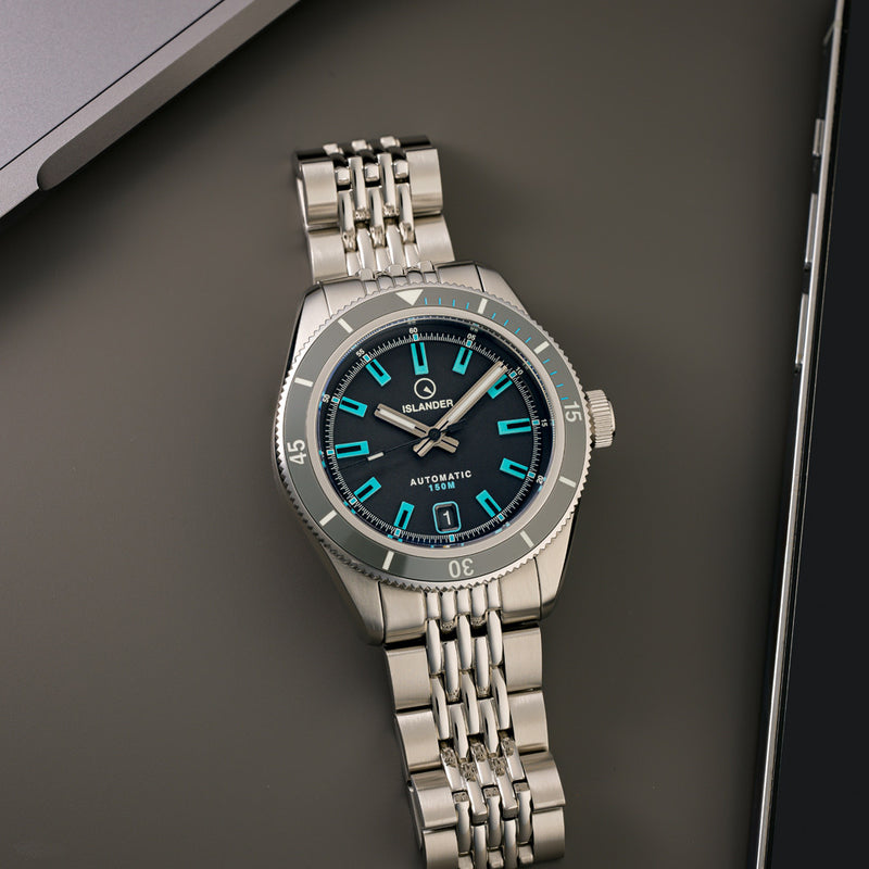 Islander Port Jefferson Skin Diver Automatic Watch with Slate Grey Dial #ISL-298