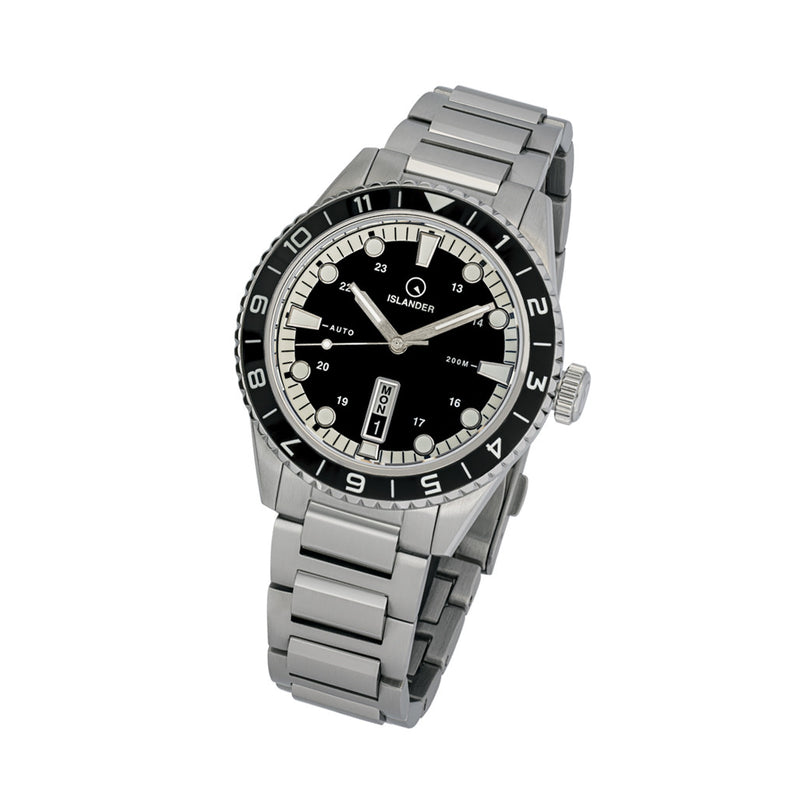 Islander Greenport 39mm Dive Watch with Black and White Dial #ISL-300