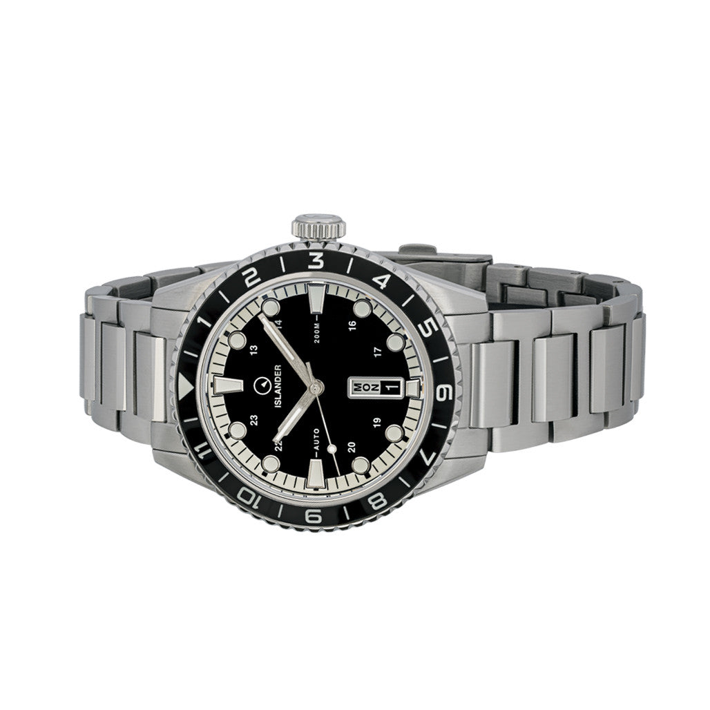 Islander Greenport 39mm Dive Watch with Black and White Dial #ISL